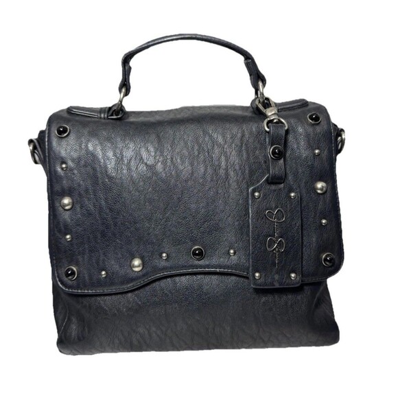 Jessica Handbags - Jessica Simpson Skye FLP Xbody Tote Crossbody Bag Santori/Black Beaded Studded